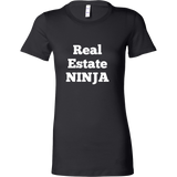 T-Shirts for Women: Real Estate NINJA (White Text)