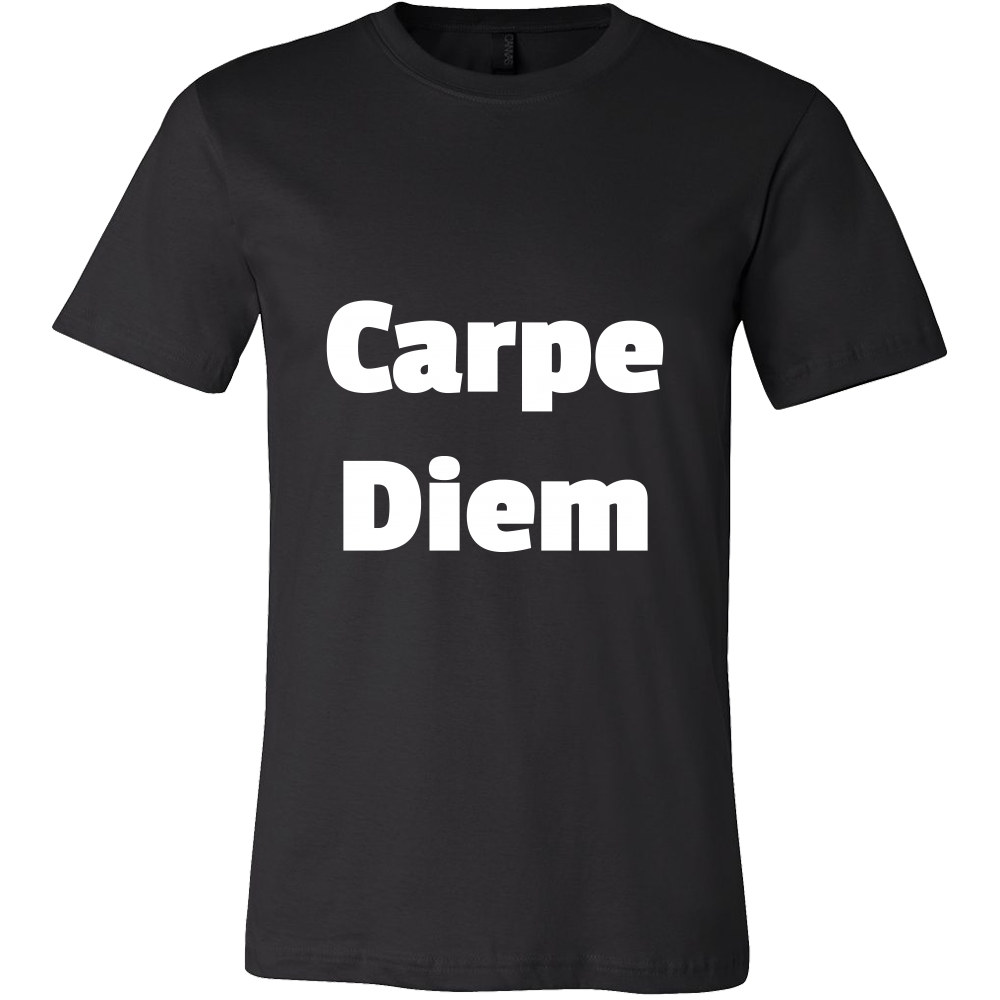 T-Shirts for Men: Carpe Diem (White Text)