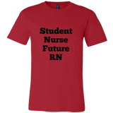 T-Shirts for Men: Student Nurse Future RN (Black Text)