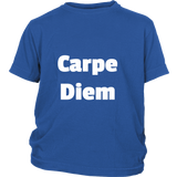 Junior Cotton T-Shirts: Carpe Diem (White Text)
