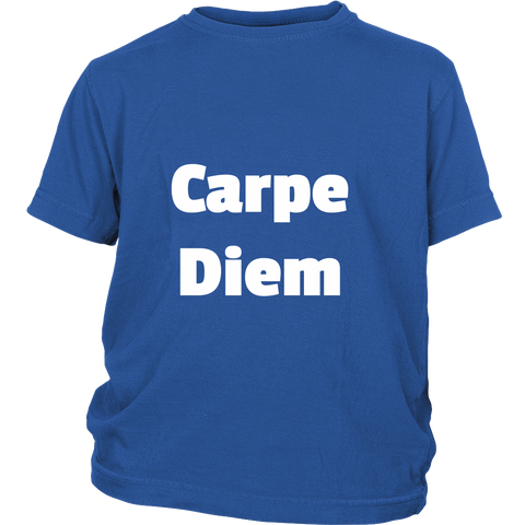 Junior Cotton T-Shirts: Carpe Diem (White Text)