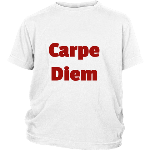Junior Cotton T-Shirts: Carpe Diem (Red Text)