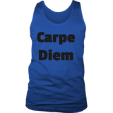 Tank Tops for Men: Carpe Diem (Black Text)