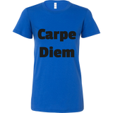 T-Shirts for Women: Carpe Diem (Black Text)
