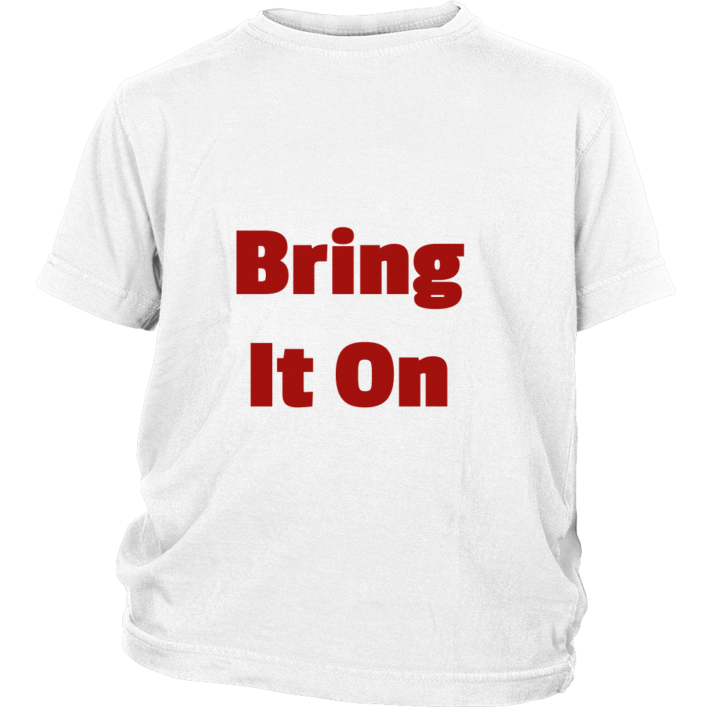 Junior Cotton T-Shirts: Bring It On (Red Text)