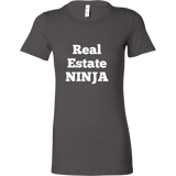 T-Shirts for Women: Real Estate NINJA (White Text)