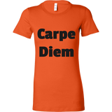 T-Shirts for Women: Carpe Diem (Black Text)