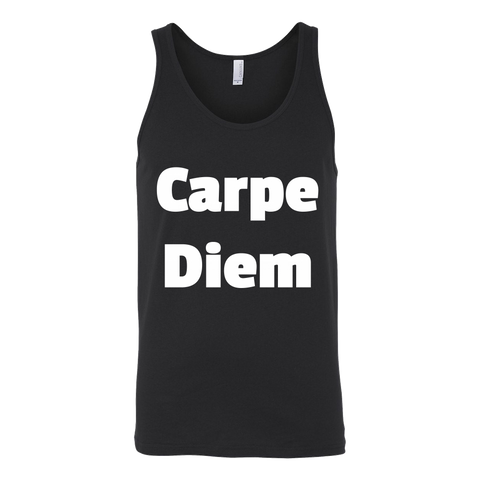 Tank Tops for Men and Women (Unisex): Carpe Diem (White Text)