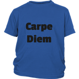 Junior Cotton T-Shirts: Carpe Diem (Black Text)