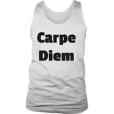 Tank Tops for Men: Carpe Diem (Black Text)